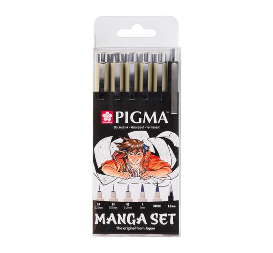 Sakura Pigma Micron "Manga Collection", zestaw 6 sztuk