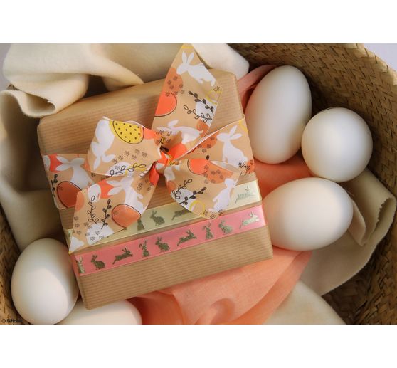 Taftowa wstążka "Króliczek"