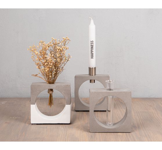 Silikonowa forma do odlewania "Wazon kwadratowy z kółkiem"