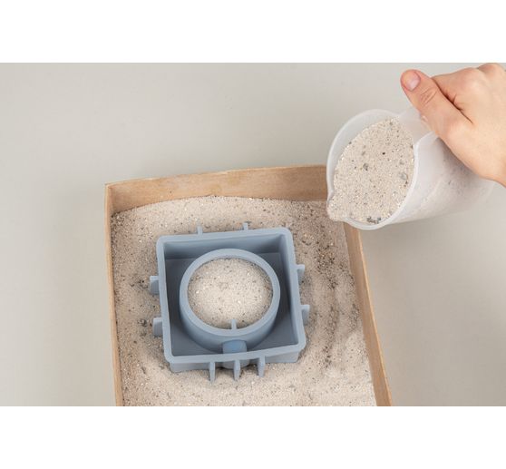 Silikonowa forma do odlewania "Wazon kwadratowy z kółkiem"