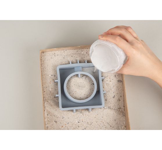 Silikonowa forma do odlewania "Wazon kwadratowy z kółkiem"