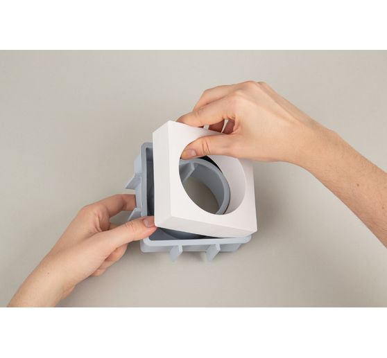 Silikonowa forma do odlewania "Wazon kwadratowy z kółkiem"