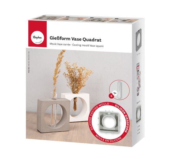 Silikonowa forma do odlewania "Wazon kwadratowy z kółkiem"
