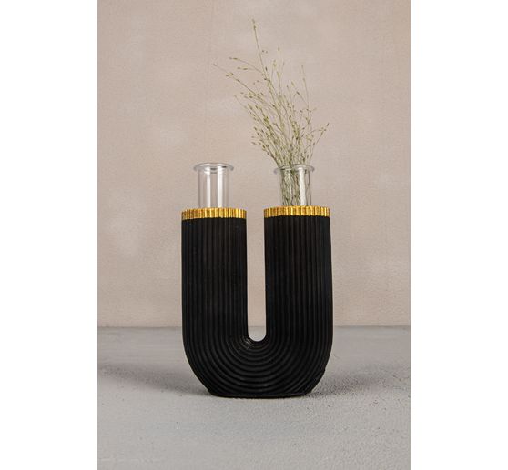 Silicone casting moulds "U-shape vase fluted"