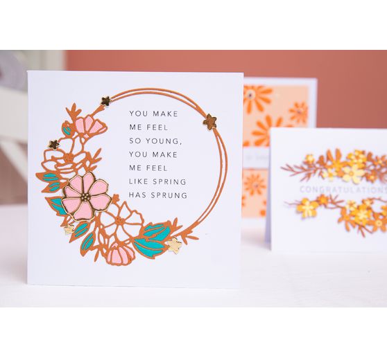 Szablon do wykrojników Sizzix Thinlits "Kwiatowy okrągły"