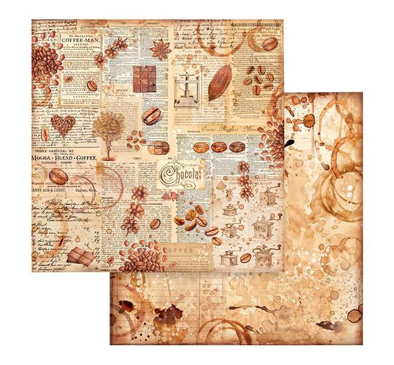 Blok do scrapbookingu "Kawa i czekolada - tła"