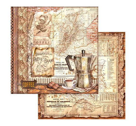 Blok do scrapbookingu "Kawa i czekolada