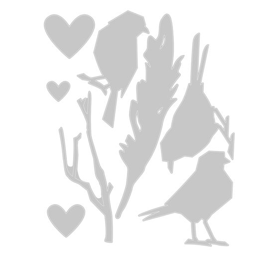 Sizzix Thinlits szablon do wykrojników "Lovebirds by Tim Holtz"