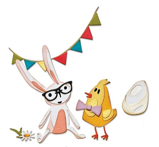 Sizzix Thinlits wykrojnik "Bunny + Chick by Tim Holtz".