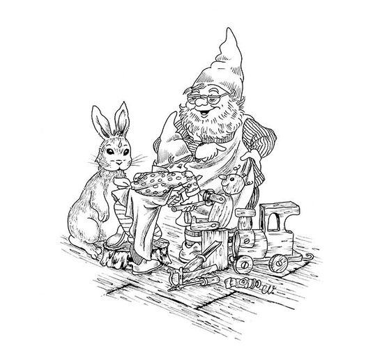 Książka "Christl Vogls Ausmalreise - Welt der Weihnachtswichtel"