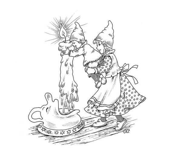 Książka "Christl Vogls Ausmalreise - Welt der Weihnachtswichtel"