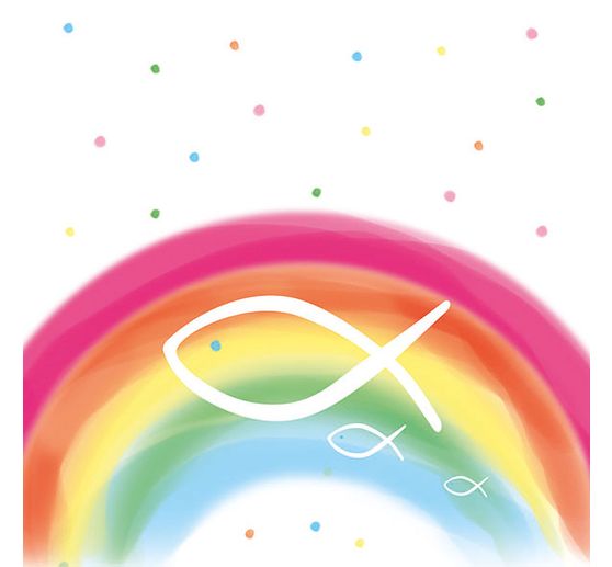 Kolorowa tęcza" serwetka