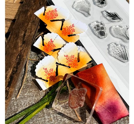 Silikonowy stempel do składania kwiatu "Malva"