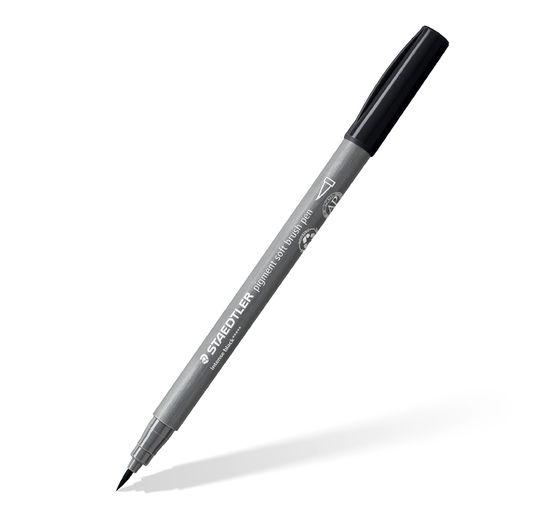 STAEDTLER Pióro pigmentowe z miękkim pędzelkiem "Greys", zestaw 6 sztuk