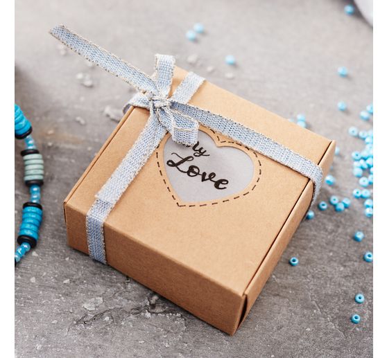 Pudełko składane VBS "Kwadrat z sercem", 5 szt.