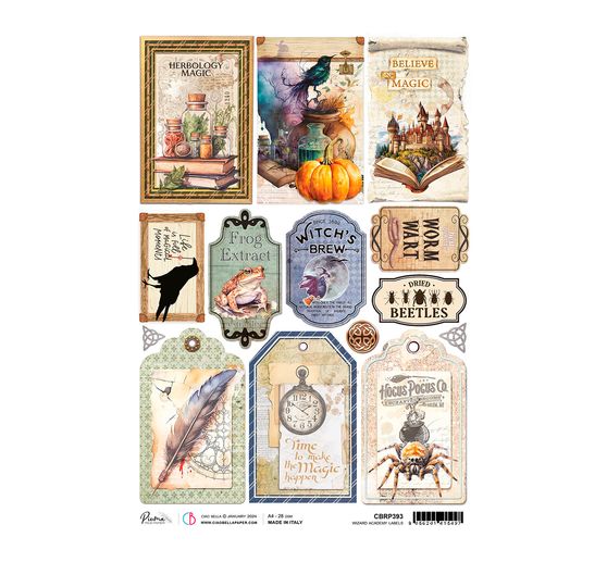 Słomkowa jedwab z motywem "Wizard Academy - Etykiety"