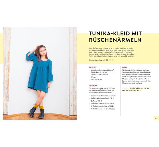 Książka "Mini-Masterclass - Nähen mit Musselin für Kids"