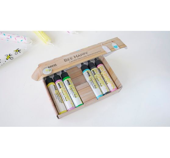 KREUL Candle Pen "Bee Happy", set of 6