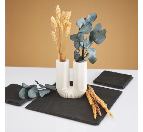 Silicone casting moulds "U-shape vase fluted"