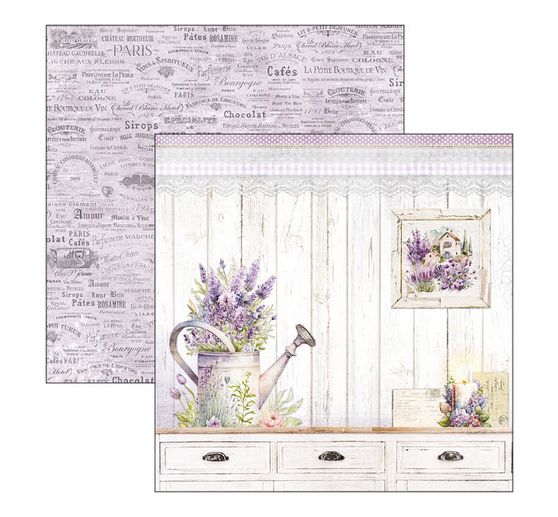 Papier do scrapbookingu "Poranek w Prowansji"