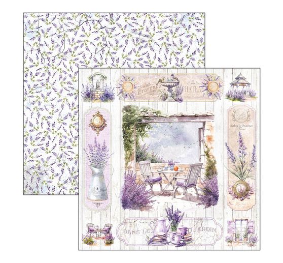 Papier do scrapbookingu "Poranek w Prowansji"