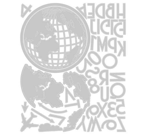 Sizzix Thinlits Punching template "World Travel by Tim Holtz"