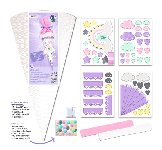 School cone craft set "Rainbow"