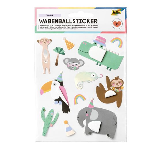 Naklejka w kształcie plastra miodu "Dżungla"