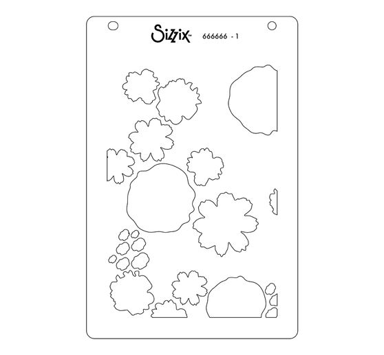 Szablony warstwowe Sizzix "Abstrakcyjne kwiaty"