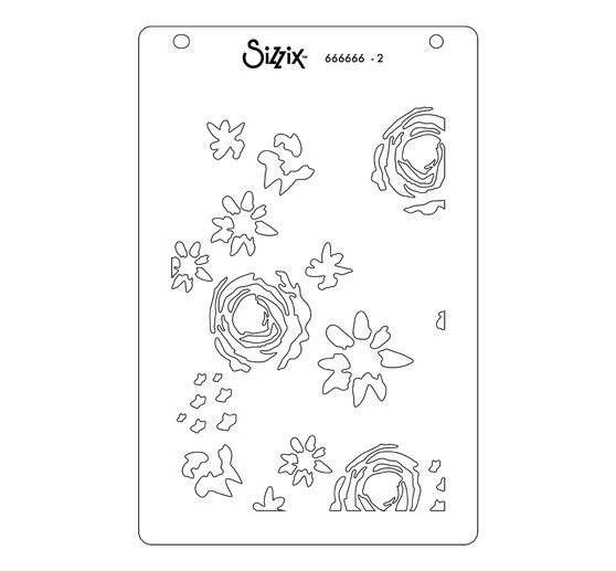 Szablony warstwowe Sizzix "Abstrakcyjne kwiaty"