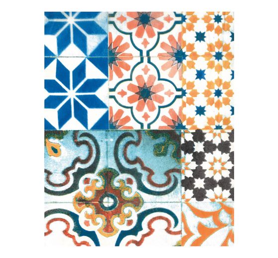Papier decoupage "Kolorowa mozaika kafelkowa"