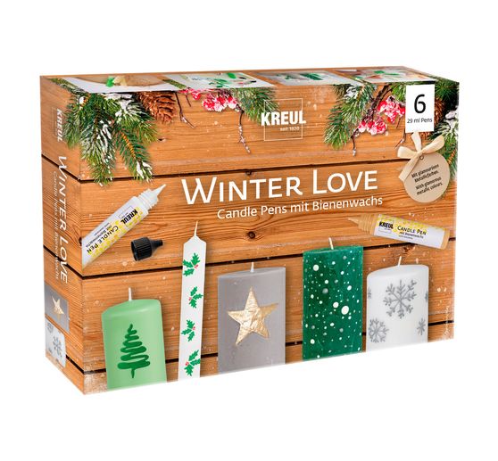 KREUL Candle Pen "Winter Love" set of 6
