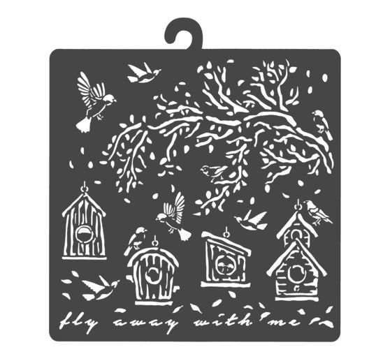 Stencil "Garden - Nesting box"