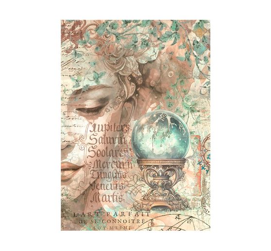 Słomkowa jedwab z motywem tła "Fortuna"