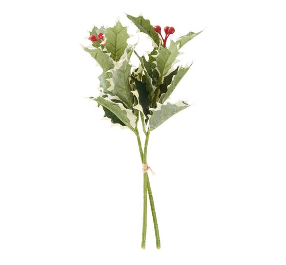 Gałązka ostrokrzewu z jagodami, 33 cm