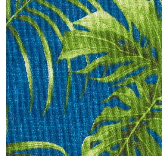 Motif fabric linen look "Blue Monstera Jungle"