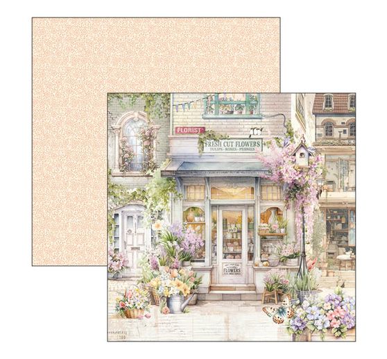 Papier do scrapbookingu "Kwiaciarnia"