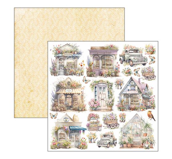 Papier do scrapbookingu "Kwiaciarnia"