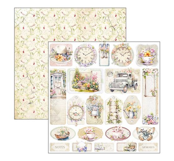 Papier do scrapbookingu "Kwiaciarnia"