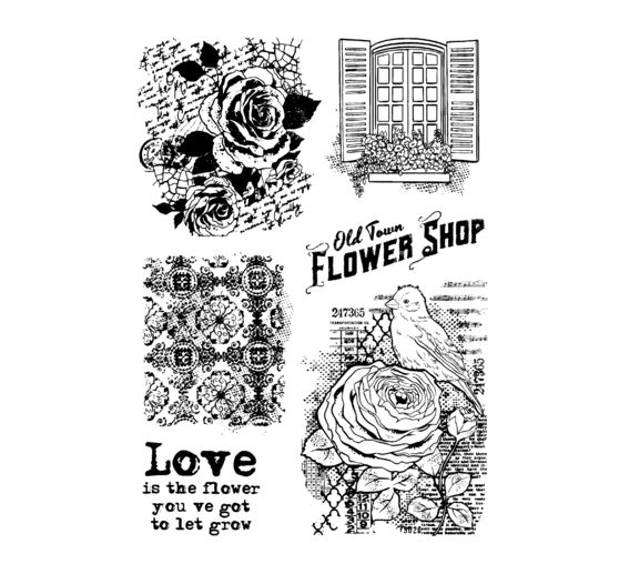 Silicone stamp "Flower Shop"
