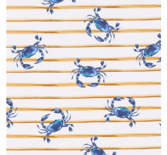 Cotton fabric "Crabs"