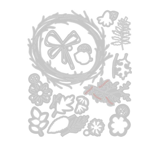 Sizzix Thinlits Wykrojnik do papieru "Foliage Wreath by Tim Holtz"