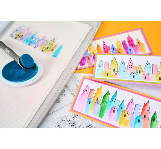 Zestaw przezroczystych stempli Sizzix "Cosmopolitan - The View by Stacey Park"