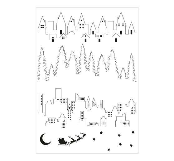 Zestaw przezroczystych stempli Sizzix "Cosmopolitan - The View by Stacey Park"