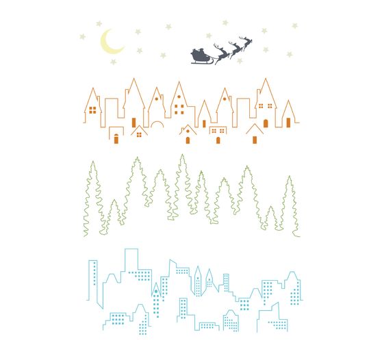 Zestaw przezroczystych stempli Sizzix "Cosmopolitan - The View by Stacey Park"