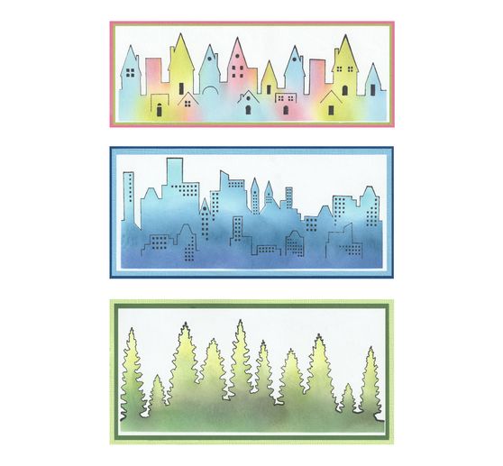 Zestaw przezroczystych stempli Sizzix "Cosmopolitan - The View by Stacey Park"