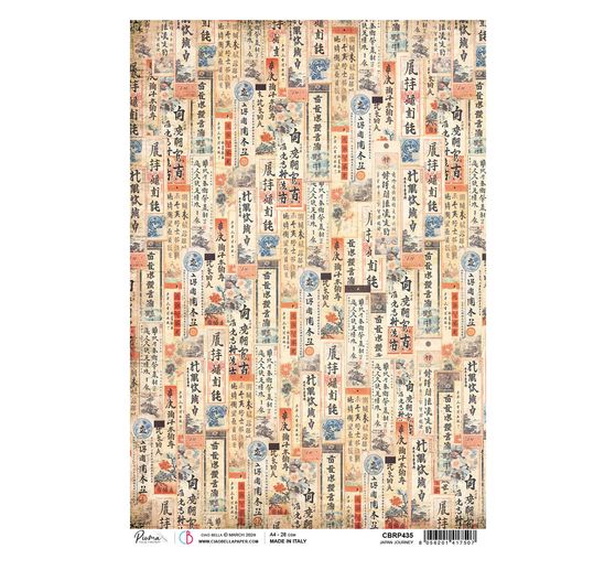 Słomkowy jedwab z motywem "Kraj Wschodzącego Słońca - Podróż do Japonii"