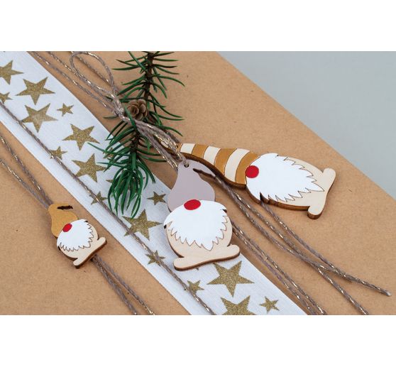 Ozdobne zawieszki "Skrzaty", ze sznurkiem