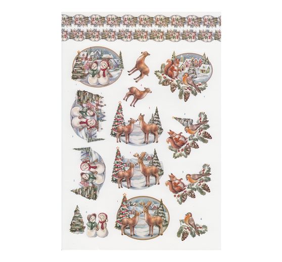 Książka z arkuszami wykrojów 3D "White Christmas Feelings"