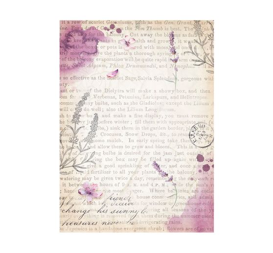 Tło słomkowe jedwabne z motywem "Lawenda"